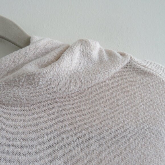 QUINCE Brushed Lounge Cropped Pullover Hoodie in Heather Oatmeal Lounge - Size S - Picture 5 of 15